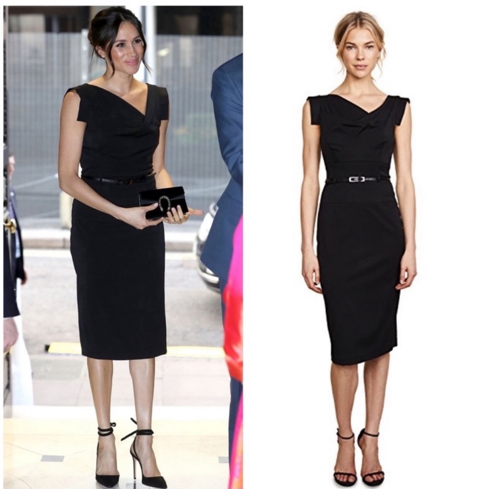 Black Halo Jackie O Black Dress + Matching Belt